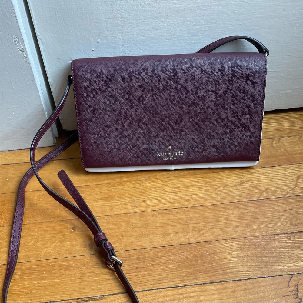 Maroon kate spade bag